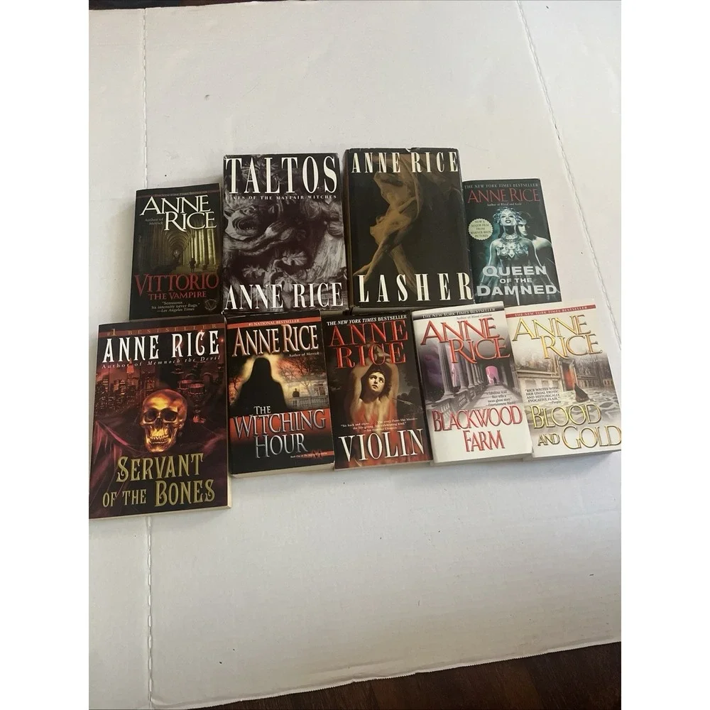 Anne Rice lot 9 paperback books from the Vampire Chronicles, Mayfair Witches +